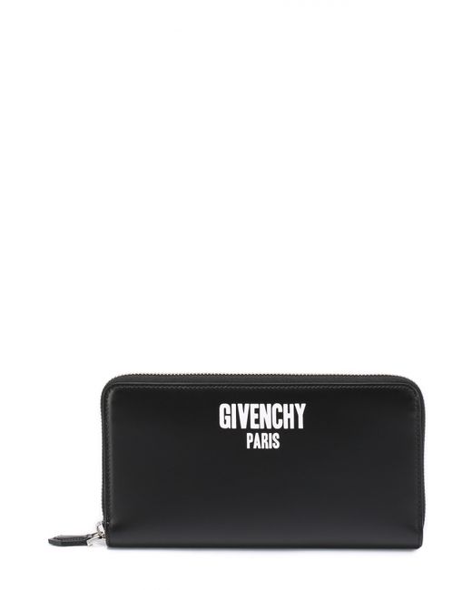 Givenchy Кожаное портмоне на молнии с отделением для кредитных карт и монет