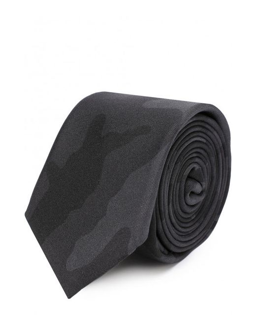 Valentino Шелковый галстук с камуфляжным принтом