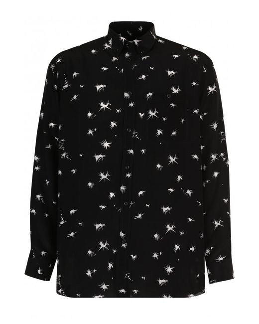 Givenchy Шелковая рубашка с воротником button down