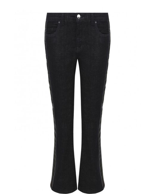 Victoria, Victoria Beckham Укороченные расклешенные джинсы с лампасами