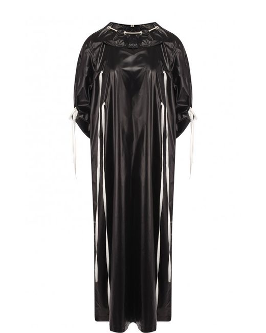 Calvin Klein 205W39Nyc Платье-миди с контрастной отделкой и воротником-стойкой