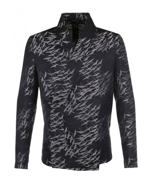 Emporio Armani Однобортный пиджак из смеси шерсти и вискозы