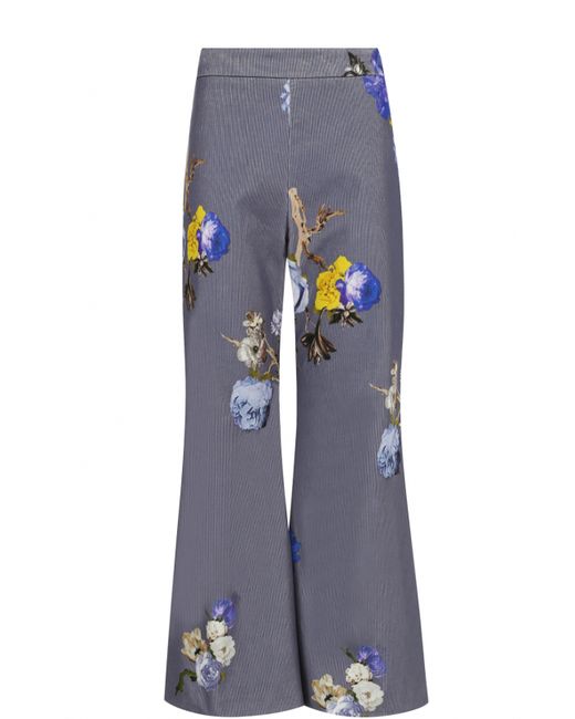 Acne Вельветовые расклешенные брюки с принтом Studios