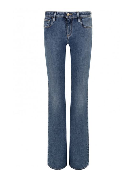Roberto Cavalli Расклешенные джинсы с потертостями