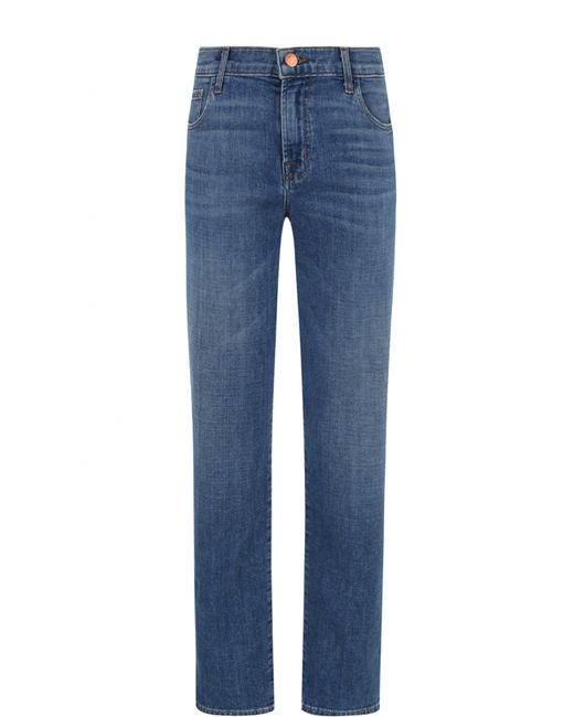 J Brand Укороченные джинсы прямого кроя с потертостями