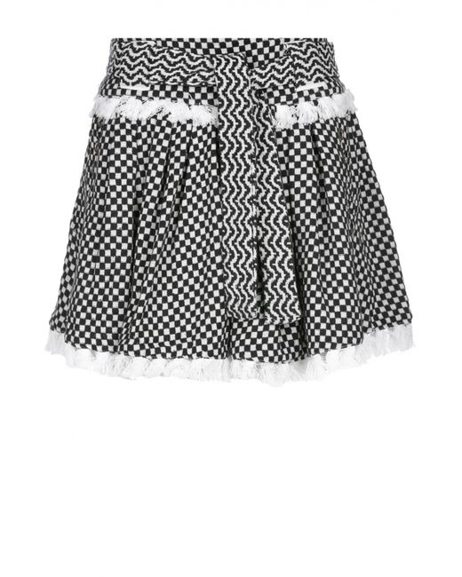 Dodo Bar Or Мини-юбка в складку с контрастным принтом и поясом