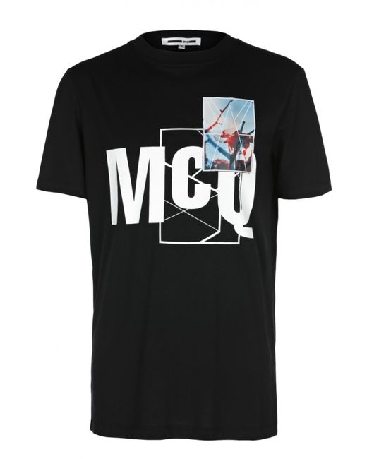 Mcq Alexander Mcqueen Хлопковая футболка с принтом MCQ