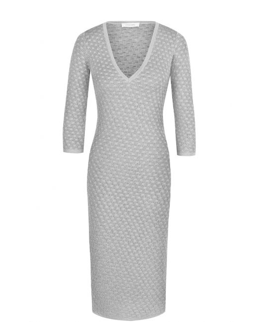 Cruciani Вязаное платье-футляр с V-образным вырезом