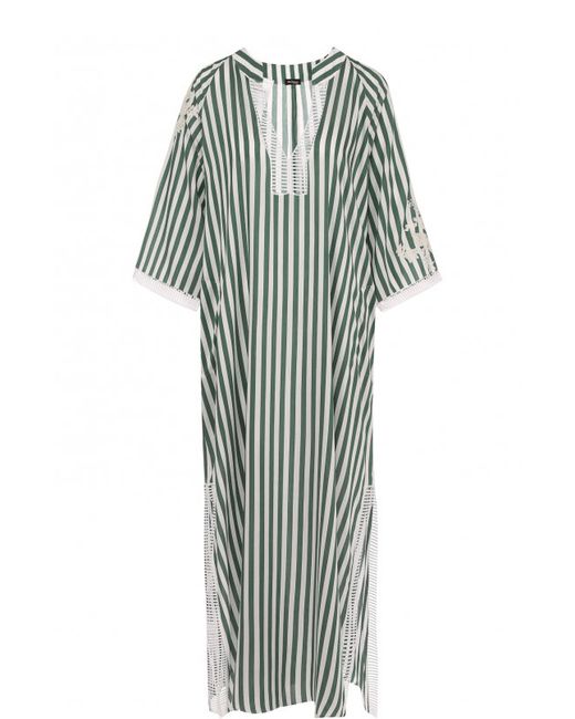 Kiton Платье-макси свободного кроя из смеси вискозы и шелка