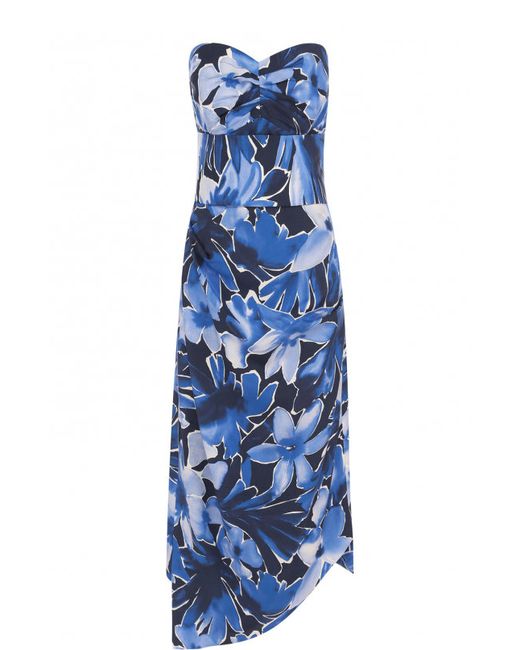 Michael Kors Collection Шелковое платье-бюстье с принтом