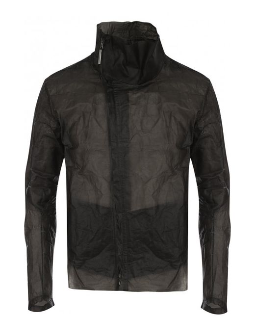 Isaac Sellam Кожаная куртка на молнии с эффектом крэш и воротником-стойкой
