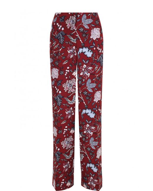 Diane Von Furstenberg Расклешенные брюки с цветочным принтом