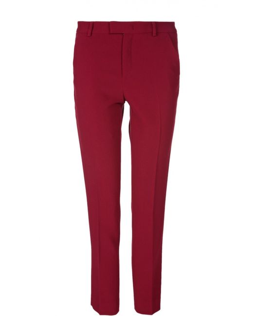 Red Valentino Укороченные прямые брюки с врезными карманами REDVALENTINO