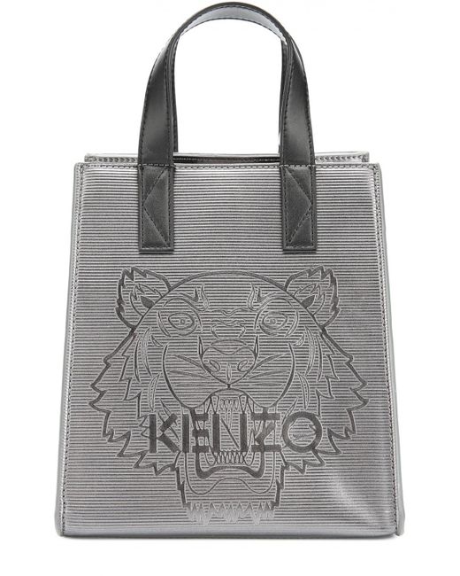 Kenzo Металлизированная сумка-тоут Tiger