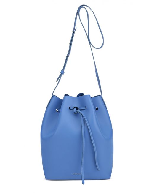 Mansur Gavriel Кожаная сумка на шнурке Bucket Bag с косметичкой