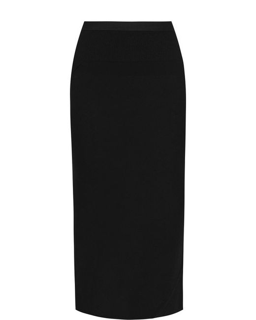 Rick Owens Однотонная шерстяная юбка с эластичным поясом