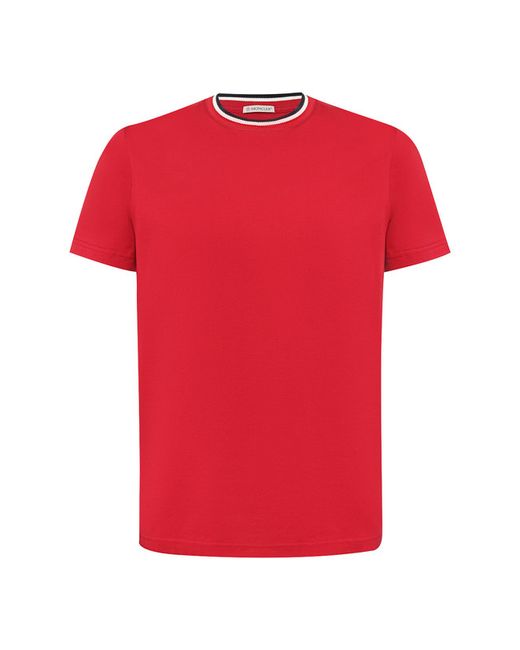 Moncler Хлопковая футболка с контрастной отделкой