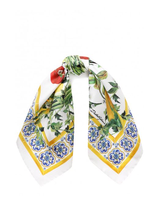 Dolce & Gabbana Шелковый платок с принтом