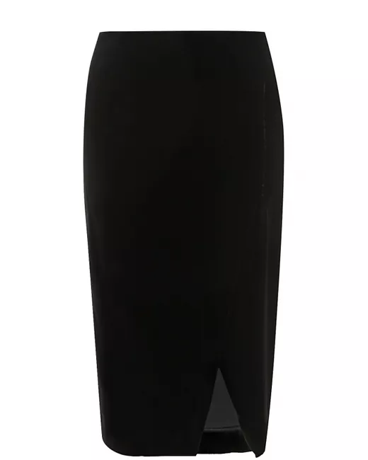 Giorgio Armani Бархатная юбка-миди с разрезом