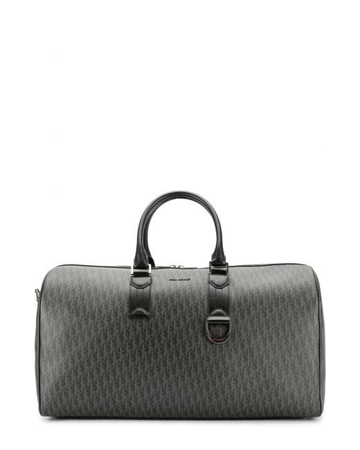 Dior Кожаная дорожная сумка с принтом