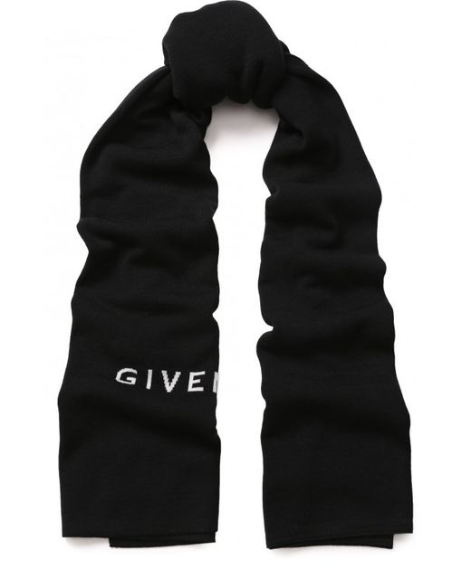 Givenchy Шерстяной шарф с логотипом бренда