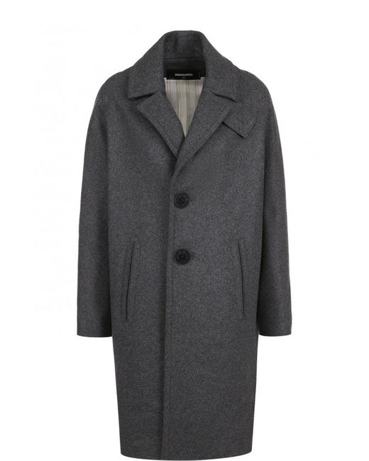 Dsquared2 Однотонное шерстяное пальто с карманами