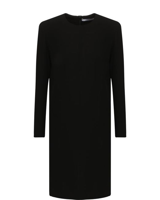 Givenchy Однотонное мини-платье прямого кроя с круглым вырезом