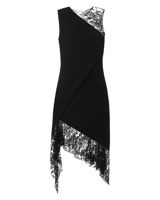 Givenchy Шерстяное платье с кружевной отделкой