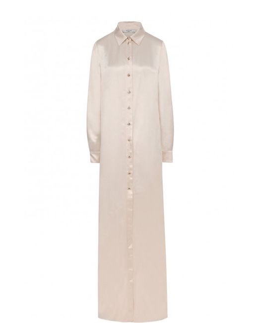 Lanvin Платье-рубашка в пол с длинным рукавом