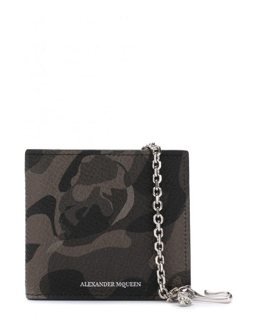 Alexander McQueen Кожаное портмоне на цепочке с отделениями для кредитных карт и монет