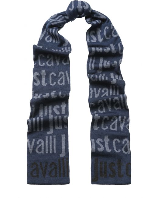 Just Cavalli Шерстяной шарф с принтом