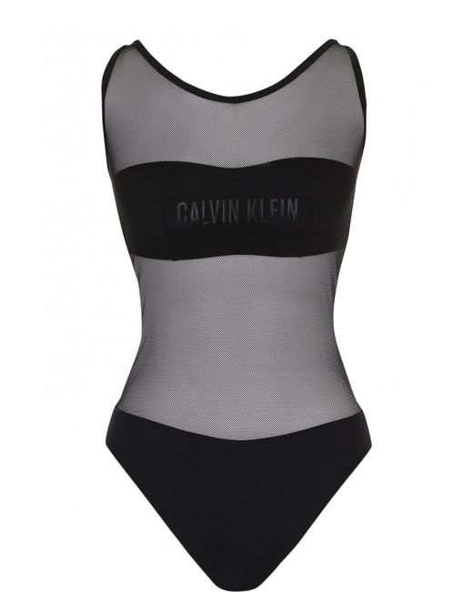 Calvin Klein Слитный купальник с перфорированием и открытой спиной