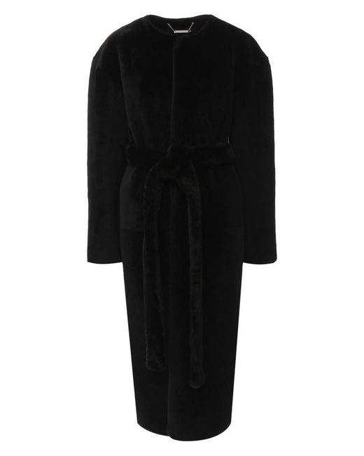 Givenchy Меховое пальто с поясом из овчины