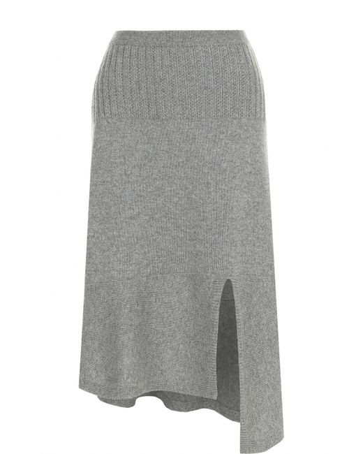 Barrie Однотонная кашемировая юбка-миди