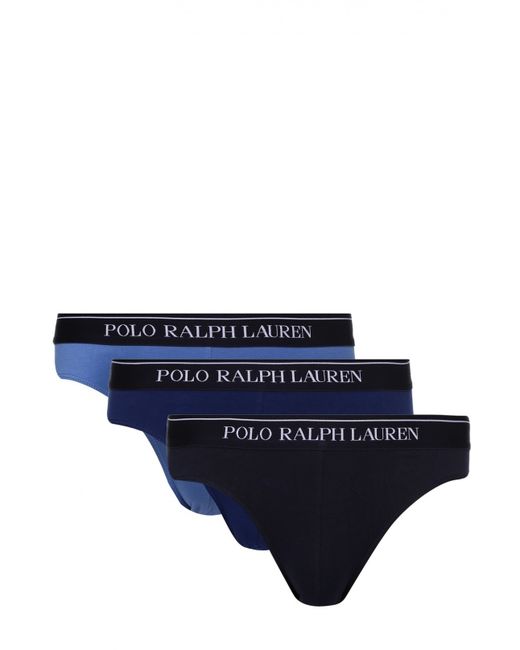 Ralph Lauren Комплект из трех хлопковых брифов с широкой резинкой