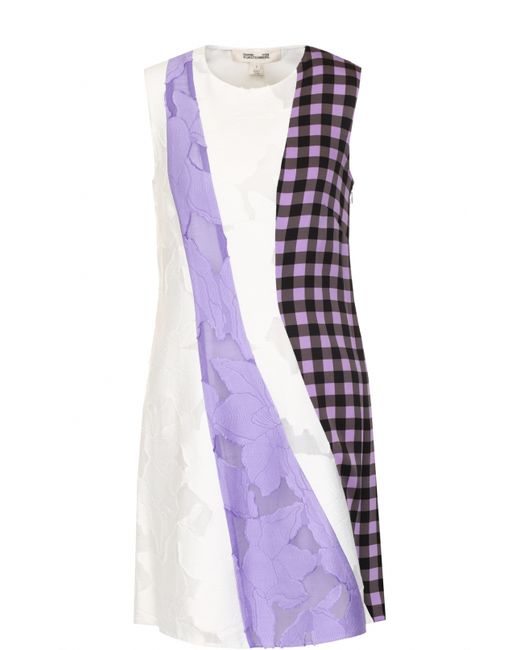 Diane Von Furstenberg Мини-платье с декоративной отделкой