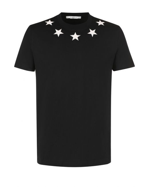 Givenchy Хлопковая футболка с нашивками