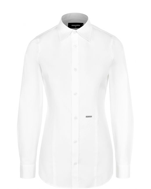 Dsquared2 Приталенная блуза из эластичного хлопка