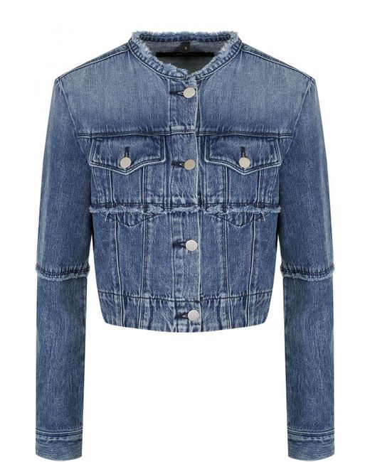 J Brand Укороченная джинсовая куртка с потертостями