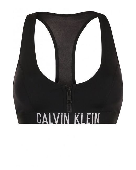 Calvin Klein Однотонный бра с молнией и логотипом бренда