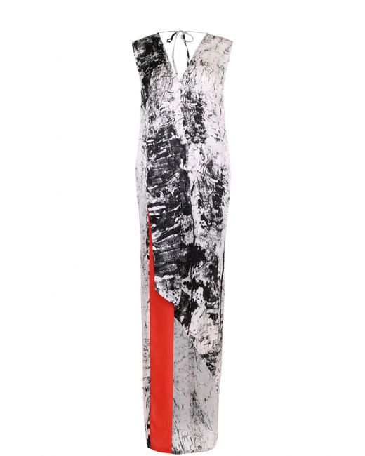 Ilaria Nistri Платье-макси асимметричного кроя с V-образным вырезом