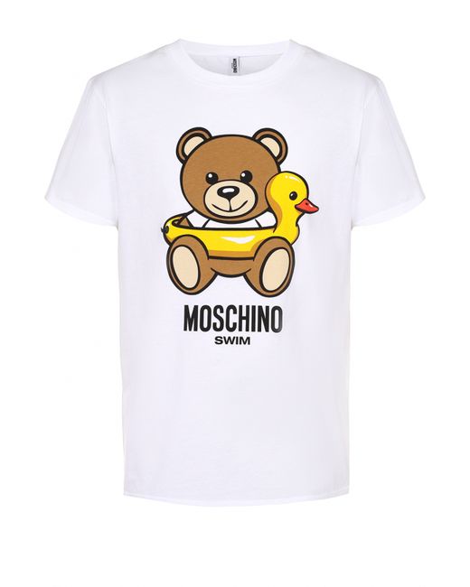 Moschino Хлопковая футболка с принтом