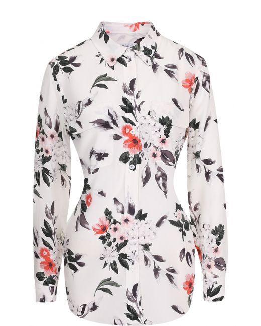 Equipment Шелковая блуза с цветочным принтом