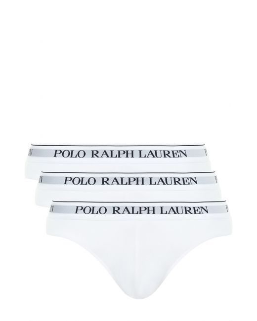 Polo Ralph Lauren Комплект из трех хлопковых брифов с широкой резинкой