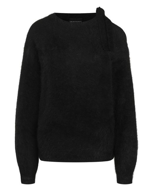 Emporio Armani Шерстяной пуловер с открытым плечом
