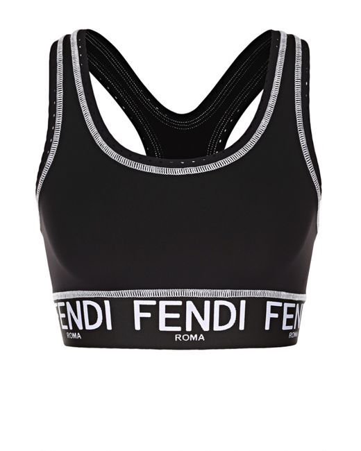 Fendi Спортивный укороченный топ с логотипом бренда