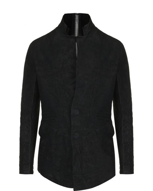 Isaac Sellam Кожаная куртка с эффектом крэш и декоративной отделкой