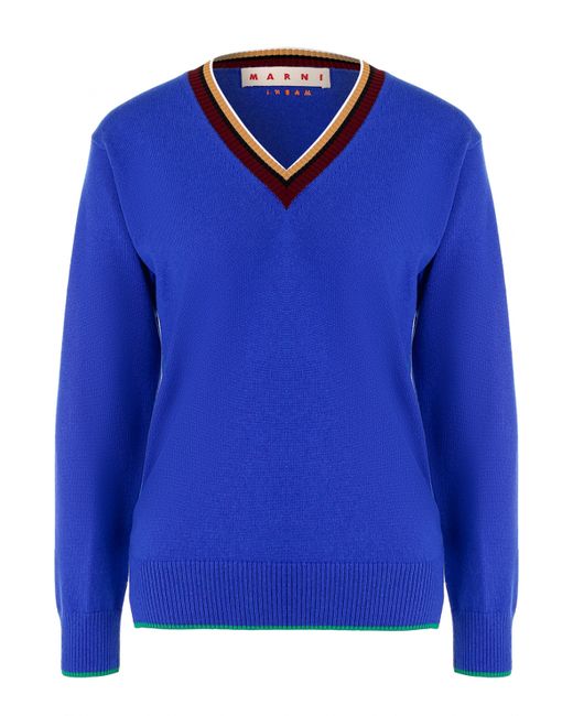 Marni Кашемировый пуловер с V-образным вырезом