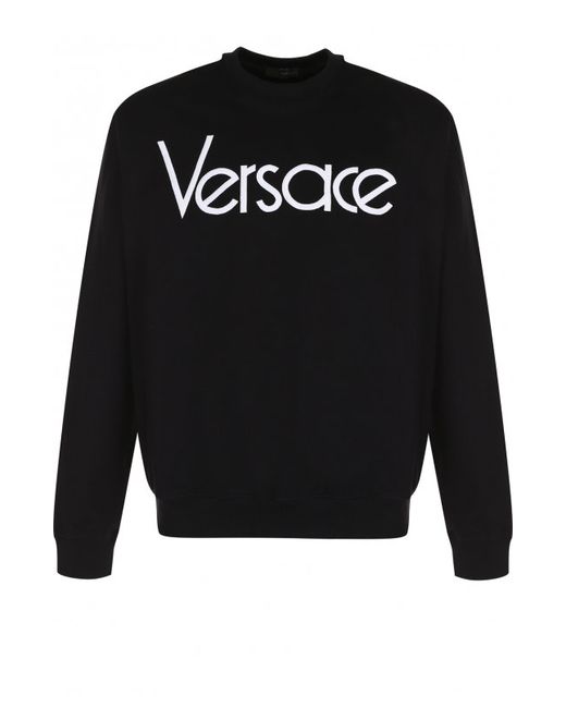 Versace Хлопковый свитшот с логотипом бренда