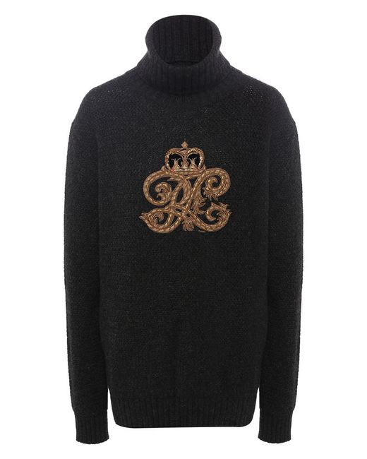 Ralph Lauren Кашемировый пуловер с вышитым логотипом бренда